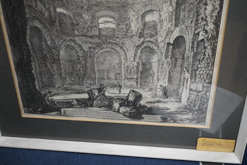 After Giovanni Battista Piranesi (Italian, 1720-1778), ‘Tempio della Tosse, near Tivoli’, etching, 63 x 47cm